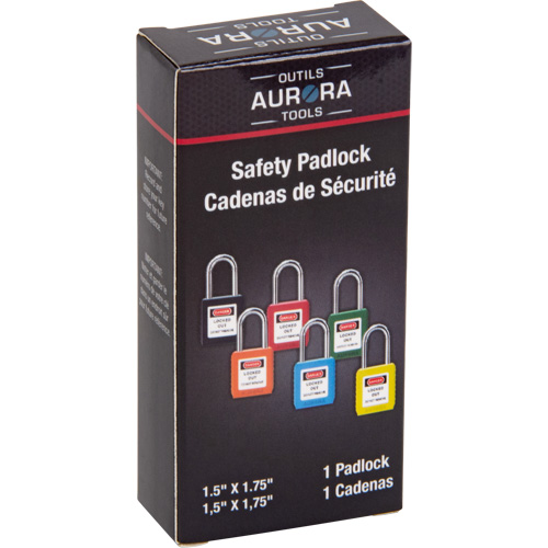 Verrouillage pour les consignations, Cadenas de s&eacute;curit&eacute;, Cl&eacute;s diff&eacute;rentes, Thermoplastique, Largeur de 1-1/2" Northern Industrial Supply Inc.