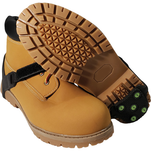 Icetred Heel Traction Device, Rubber/Tungsten Carbide, Stud Traction, One Size Northern Industrial Supply Inc.