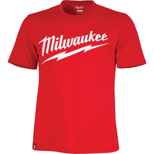 Chandail &agrave; manches courtes tr&egrave;s r&eacute;sistant avec logo Milwaukee, Hommes, Petit, Rouge Northern Industrial Supply Inc.