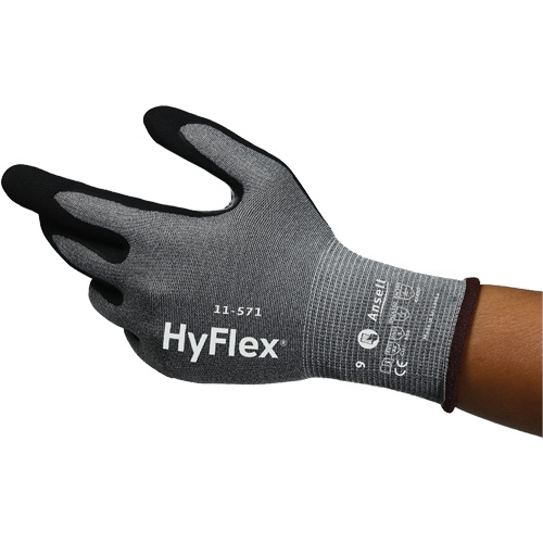 Gants anti-coupures HyFlex 11-571, Taille 5, Calibre 15, Rev&ecirc;tement Nitrile, Enveloppe en Nylon/PEHP/Spandex, ASTM ANSI niveau A4/EN 388 niveau D Northern Industrial Supply Inc.