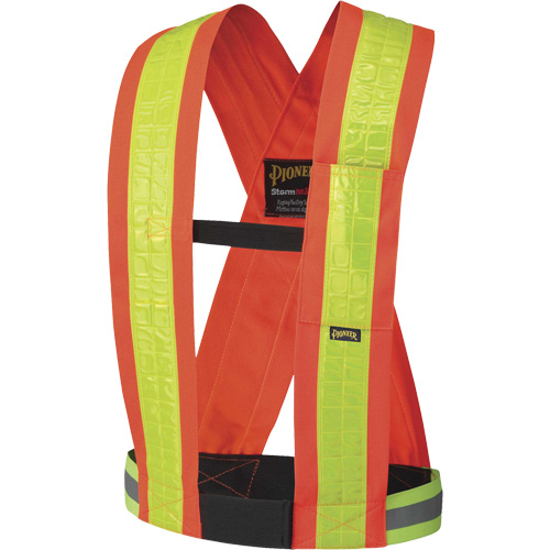 5593 Safety Sash, High Visibility Orange, Yellow Reflective Colour, One Size Northern Industrial Supply Inc.