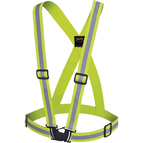5497 Safety Sash, High Visibility Lime-Yellow, Silver Reflective Colour, One Size Northern Industrial Supply Inc.