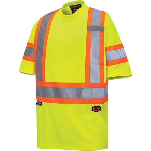 6971 T-shirt de s&eacute;curit&eacute; en il-de-perdrix, Polyester, T-petit, Jaune lime haute visibilit&eacute; Northern Industrial Supply Inc.