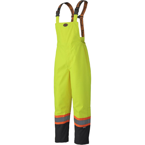 5405 Salopettes imperm&eacute;ables 300D Trilobal antid&eacute;chirure, Polyester, T-petit, Jaune lime haute visibilit&eacute; Northern Industrial Supply Inc.