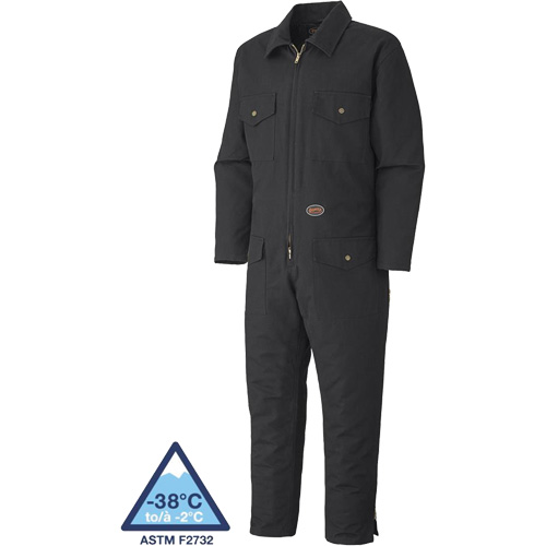 520A Combinaisons en toile de coton matelass&eacute;e, Hommes, Noir, Taille Petit Northern Industrial Supply Inc.
