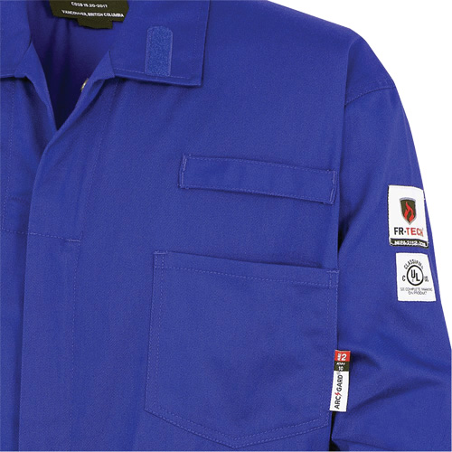 7779 FR-Tech&reg; 88/12 Arc Rated Flame Resistant Coveralls, Size 36, Royal Blue Northern Industrial Supply Inc.
