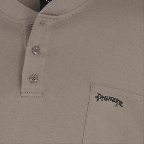 331 Chandail Henley en tricot interlock ignifuge, Petit, Beige Northern Industrial Supply Inc.