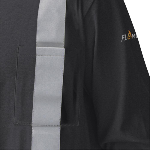 340SFA Flame-Resistant Long-Sleeved Safety Shirt, Small, Black Northern Industrial Supply Inc.