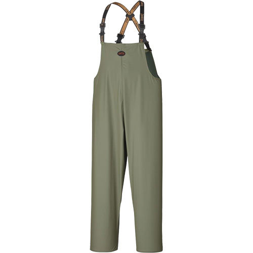 D7020 Dry King&reg; Stretch Bib Pants, X-Small, Polyurethane, Green Northern Industrial Supply Inc.