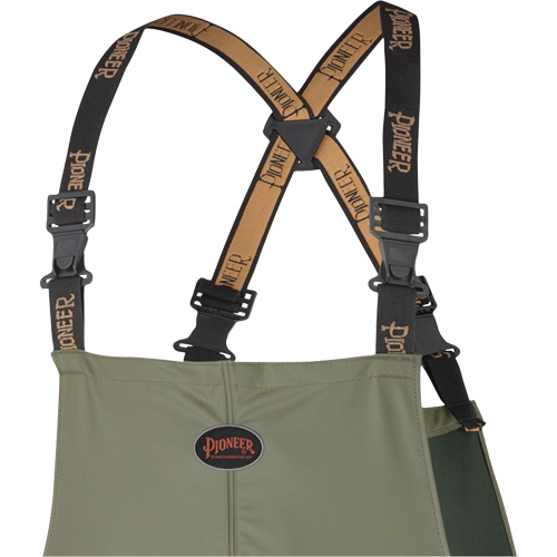 D7020 Dry King&reg; Stretch Bib Pants, X-Small, Polyurethane, Green Northern Industrial Supply Inc.
