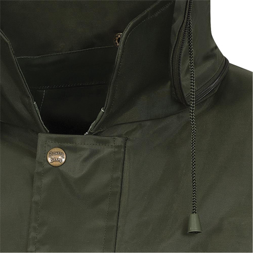 D8120J Nailhead Ripstop Tree Planter Hooded Jacket, Polyester/PVC, X-Small, Green Northern Industrial Supply Inc.