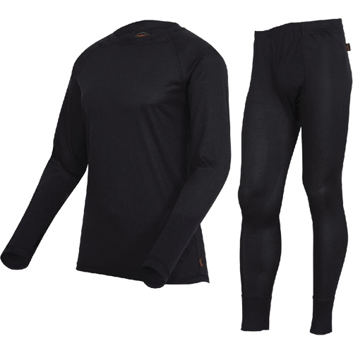 D2200A Ensemble de sous-v&ecirc;tements &agrave; s&eacute;chage rapide et &eacute;vacuation de l'humidit&eacute; de premi&egrave;re qualit&eacute;, Hommes, T-petit, Noir Northern Industrial Supply Inc.