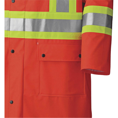 5896 Manteau long imperm&eacute;able et ignifuge, Petit, Orange haute visibilit&eacute; Northern Industrial Supply Inc.