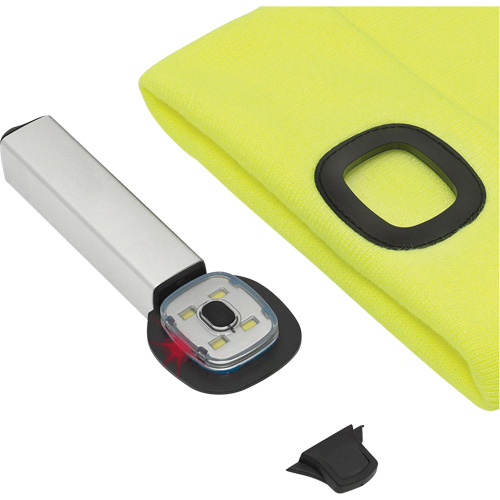 5676 Knit Toque with LED Headlight, Fleece Lining, One Size, High Visibility Yellow Northern Industrial Supply Inc.