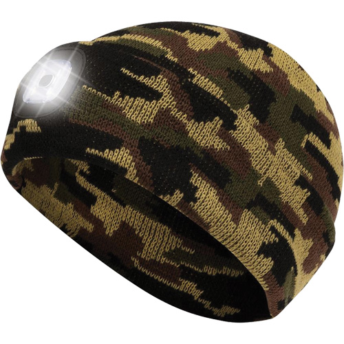 5677 Knit Toque with LED Headlight, Fleece Lining, One Size, Camo Northern Industrial Supply Inc.