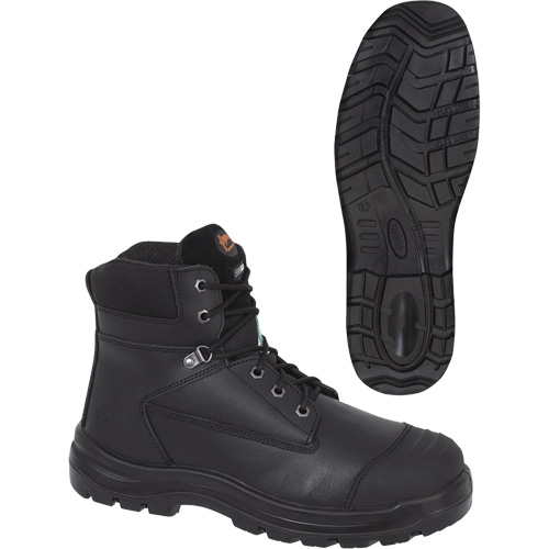 1025 Black 6" Work Boots, Leather, Steel Toe, Size 10 Northern Industrial Supply Inc.