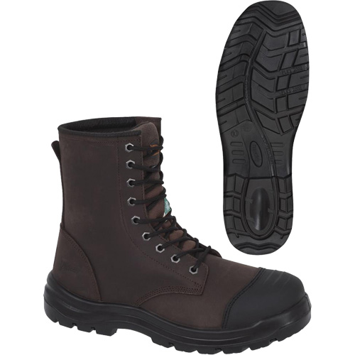 1028 Bottes de travail 8" marron, Cuir, Embout Acier, Taille 10 Northern Industrial Supply Inc.