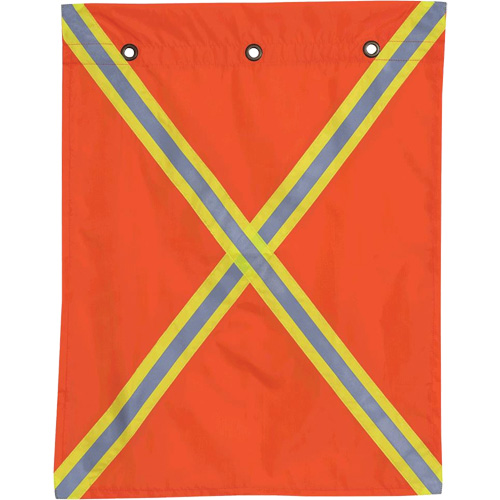 353 Drapeau avec bande r&eacute;fl&eacute;chissante, Polyester Northern Industrial Supply Inc.