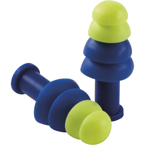 Reusable Tapered Earplugs, Uncorded, Bulk - Box, 27 dB NRR, One-Size Northern Industrial Supply Inc.