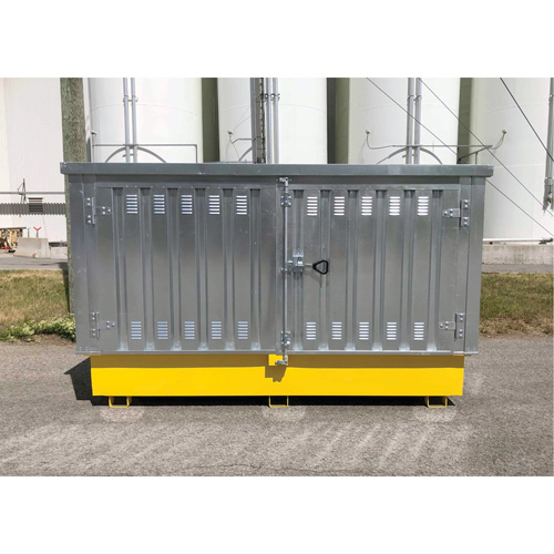 Steel Ultra-Twin IBC Hard Top, 123.4" L x 73.4" W x 66.4" H, 12250 lbs. Load Capacity Northern Industrial Supply Inc.