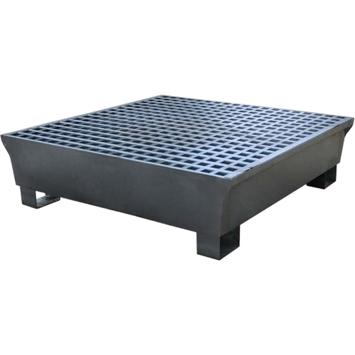 Ultra-Spill Pallet en acier, 4 barils, Capacit&eacute; de d&eacute;versement 68 gal. US, 49,1" x 47,1" x 10,9" Northern Industrial Supply Inc.