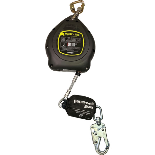 Cordage de s&eacute;curit&eacute; autor&eacute;tractable Falcon + Edge, 20', Acier galvanis&eacute;, Pivotant Northern Industrial Supply Inc.