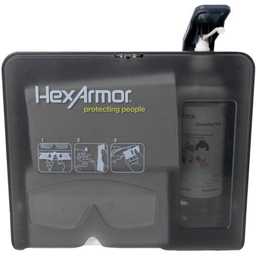 Station murale de nettoyage de lunettes, M&eacute;tal, 11,8" lo x 10,4" h Northern Industrial Supply Inc.