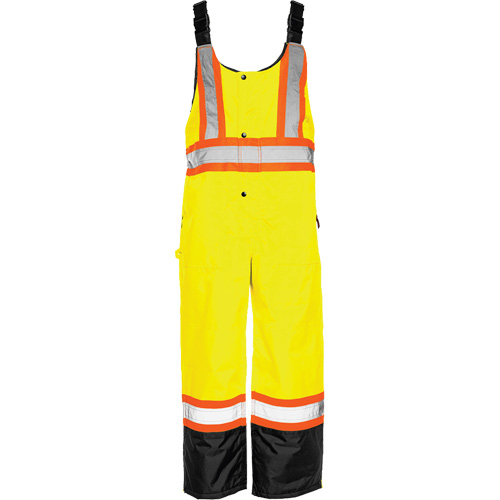 Salopette de s&eacute;curit&eacute; dhiver TO1, Polyester, Petit, Noir/Jaune lime haute visibilit&eacute; Northern Industrial Supply Inc.
