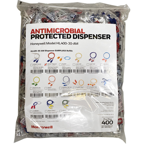 AS-30R Earplugs Refill for HL400 Dispenser, Bulk - Polybag, Corded Northern Industrial Supply Inc.