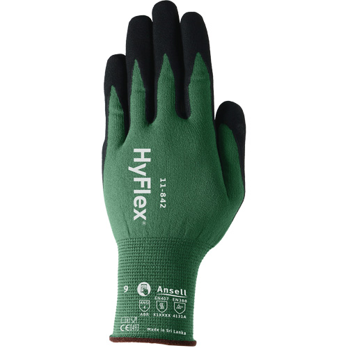 Gants polyvalents &eacute;coresponsables HyFlex 11-842, 5, R&ecirc;vetement Mousse de nitrile, Calibre 15, Enveloppe en Nylon Northern Industrial Supply Inc.