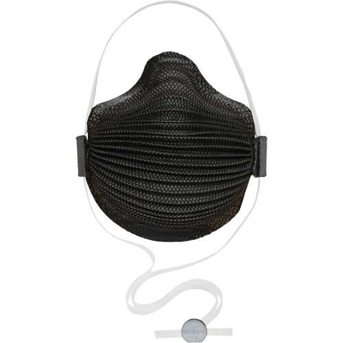 Masques jetables AirWave s&eacute;rie M noirs avec SmartStrap et embout nasal, N95, Certifi&eacute; NIOSH, Moyen/grand Northern Industrial Supply Inc.