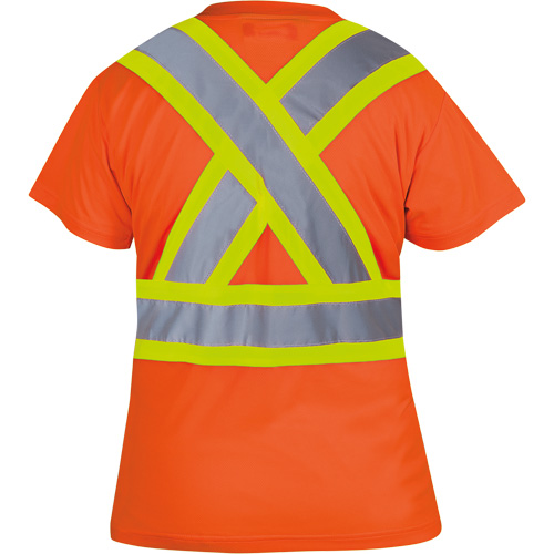 6948 T-shirt de s&eacute;curit&eacute; en il-de-perdrix pour femme, Polyester, T-petit, Orange haute visibilit&eacute; Northern Industrial Supply Inc.