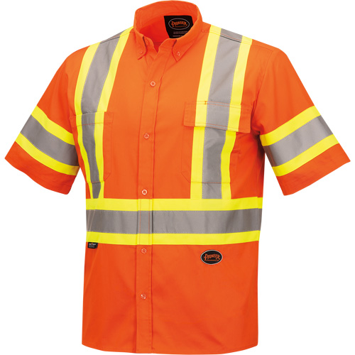4442 Chandail &agrave; manches courtes de s&eacute;curit&eacute; ultra fraîche et ultra respirant, Coton, Petit, Orange haute visibilit&eacute; Northern Industrial Supply Inc.