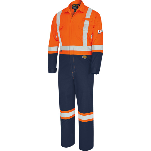 7702BBT FR-Tech&reg; 2-Tone Safety Coverall, Size 40 (Tall), Navy Blue/Orange, 10 cal/cm² Northern Industrial Supply Inc.
