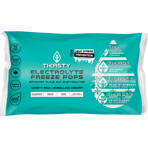 Hydration Drink Freeze Pops, Frozen, Mixed Flavours Northern Industrial Supply Inc.