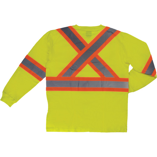 T-shirt de s&eacute;curit&eacute; &agrave; manches longues, Coton, T-petit, Jaune lime haute visibilit&eacute; Northern Industrial Supply Inc.