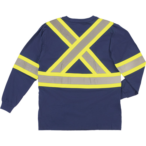 T-shirt de s&eacute;curit&eacute; &agrave; manches longues, Coton, T-petit, Bleu marin Northern Industrial Supply Inc.