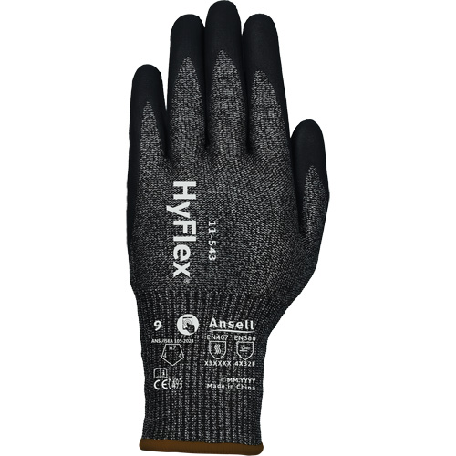 Gants r&eacute;sistants &agrave; la coupe HYFLEX 11-543, Taille 6, Calibre 13, Rev&ecirc;tement Nitrile, Enveloppe en Nylon/Acier inoxydable/PEHP/Spandex, ASTM ANSI niveau A7/EN 388 niveau F Northern Industrial Supply Inc.
