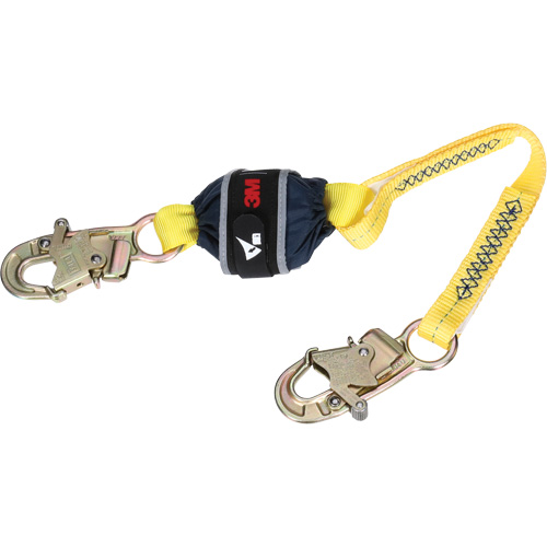 Web Shock-Absorbing Lanyard, 2.5', Snap Hook Center, Snap Hook Leg Ends, Polyester Northern Industrial Supply Inc.
