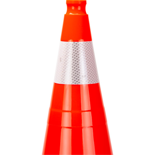 C&ocirc;ne de signalisation de premi&egrave;re qualit&eacute;, 28", Orange, Bande(s) r&eacute;fl&eacute;chissante(s) 4" Northern Industrial Supply Inc.