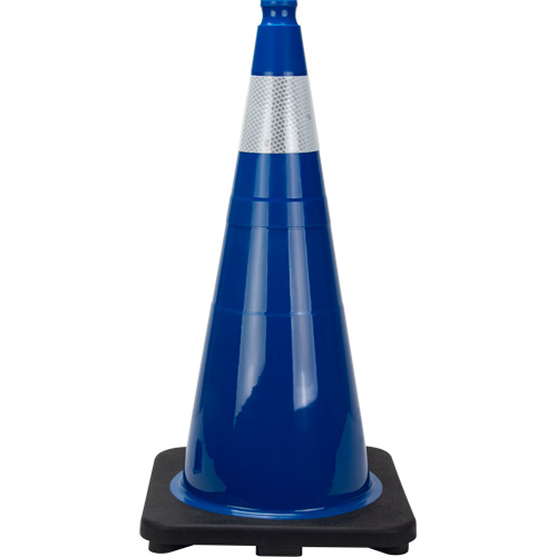 Premium Traffic Cone, 28", Blue, 4" Reflective Collar(s) Northern Industrial Supply Inc.