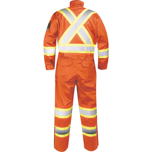 Combinaison ignifug&eacute;e avec bandes haute visibilit&eacute;, Taille Petit, Orange Northern Industrial Supply Inc.