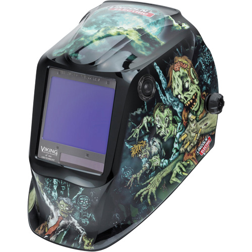 VIKING 3350 Zombie Welding Helmet, 3.74" L x 3.34" W View Area, 5 - 13 Shade Range Northern Industrial Supply Inc.