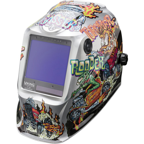 VIKING 3350 Hot Rodders Welding Helmet, 3.74" L x 3.34" W View Area, 5 - 13 Shade Range Northern Industrial Supply Inc.