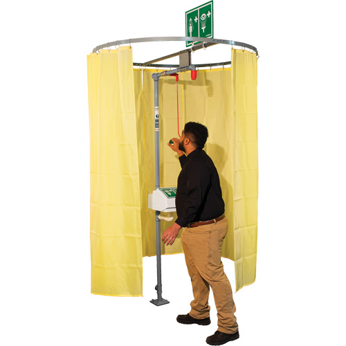 Pipe Mounted Safety Shower Modesty Curtain Northern Industrial Supply Inc.