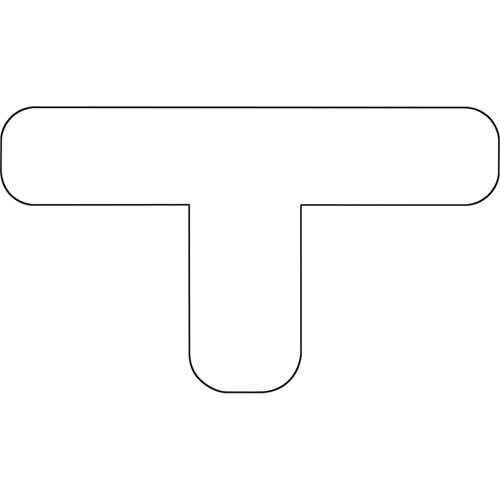 Durastripe Rounded X-TREME DuraT, T, 7" L x 4" W, White, Vinyl Northern Industrial Supply Inc.