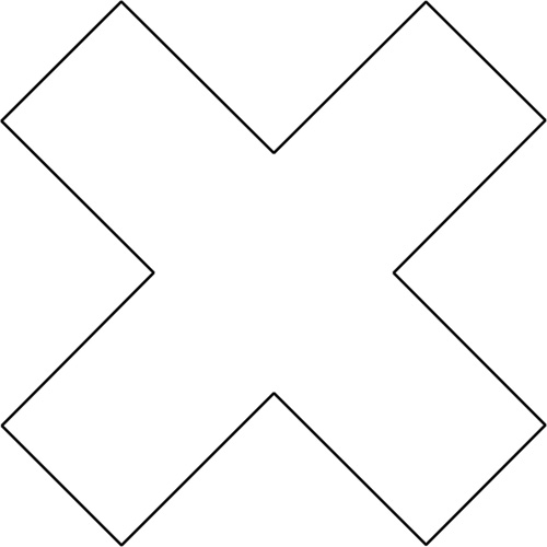 Floor Marking Shapes, Cross, 9.5" L x 3.5" W, White, Vinyl Northern Industrial Supply Inc.
