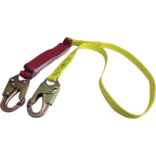 External Energy Absorber Lanyard with 3/4" Hook, 6', Snap Hook Center, Snap Hook Leg Ends, Polyester Northern Industrial Supply Inc.