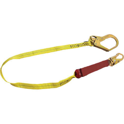 External Energy Absorber Lanyard with 2-1/4" Hook, 6', Snap Hook Center, Snap Hook Leg Ends, Polyester Northern Industrial Supply Inc.