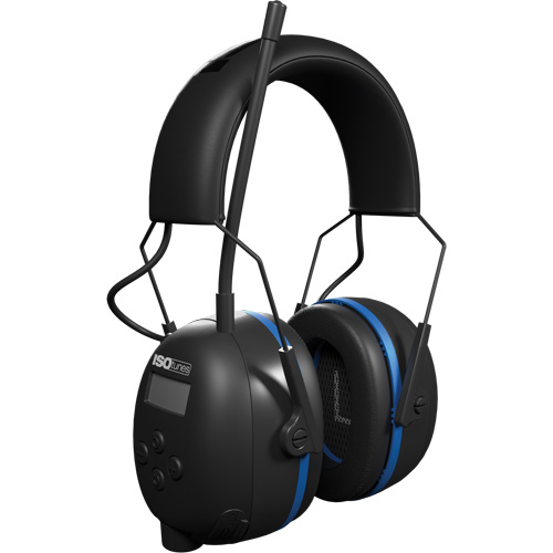 Black & Blue Air Defender AM/FM BT Earmuffs, Headband Style, 25 dB Northern Industrial Supply Inc.